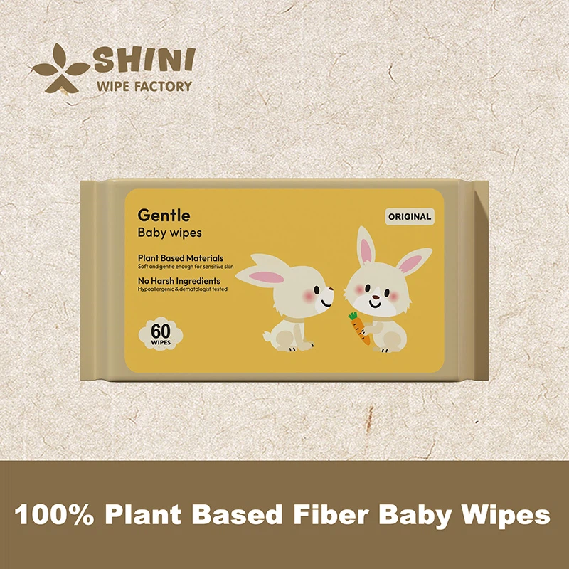 100 ٪ دستمال مرطوب کودک فیبر گیاهی